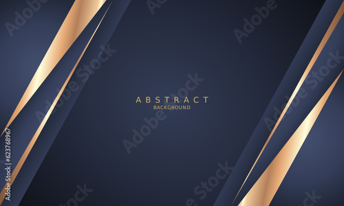 dark blue luxury premium background and gold line.