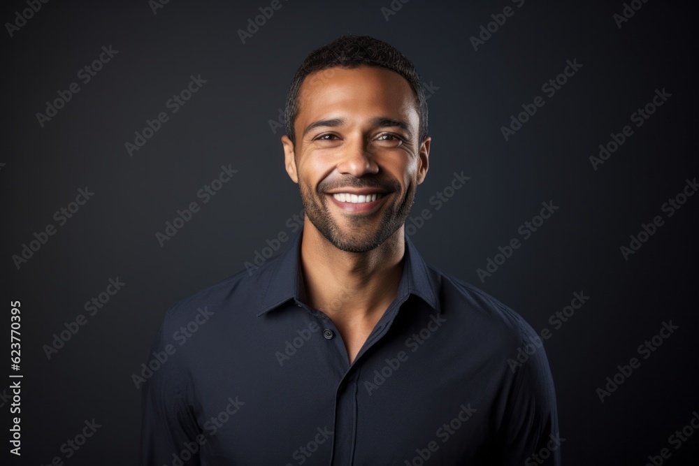 Portrait of a smiling african american man on black background Portrait of a smiling african american man on black background