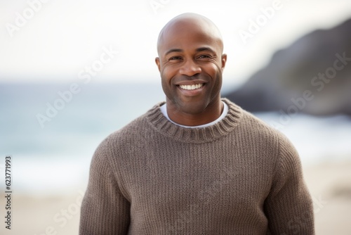 Portrait of a smiling man at the beach on a sunny day © Robert MEYNER