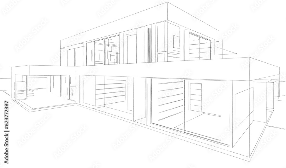 architectural drawing 3d illustration architectural drawing 3d illustration