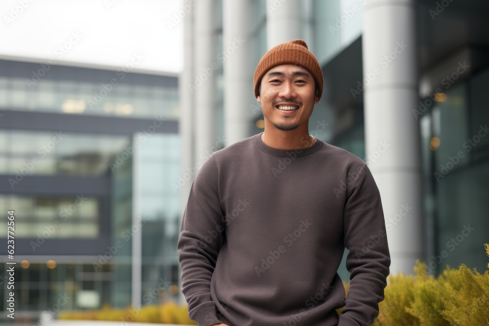Portrait of young handsome asian man in casual clothes outdoor. Portrait of young handsome asian man in casual clothes outdoor.