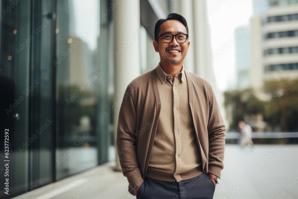 Portrait of a handsome asian man with eyeglasses outdoors Portrait of a handsome asian man with eyeglasses outdoors