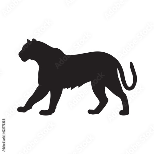 cheetah silhouette on white vector