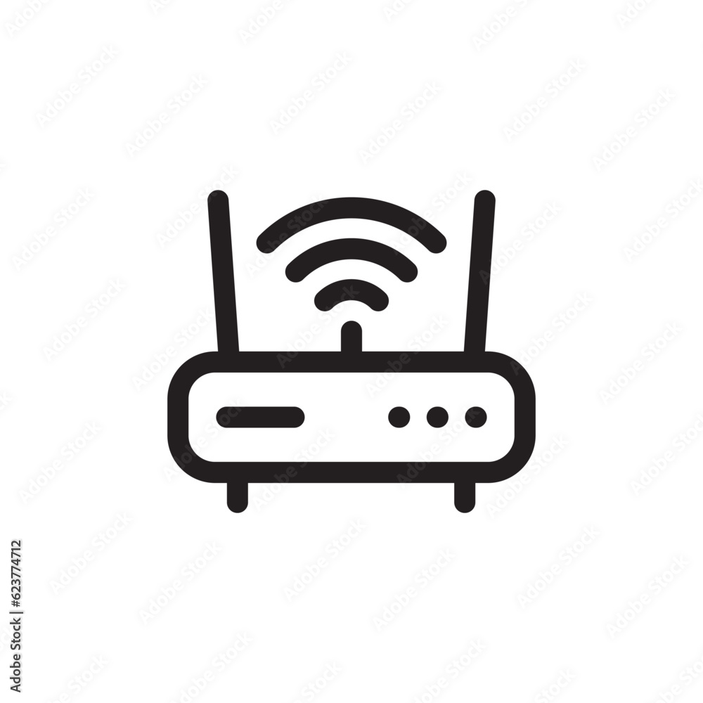 Router vector icon. Router flat sign design. Router distance symbol pictogram. UX UI icon Router vector icon. Router flat sign design. Router distance symbol pictogram. UX UI icon