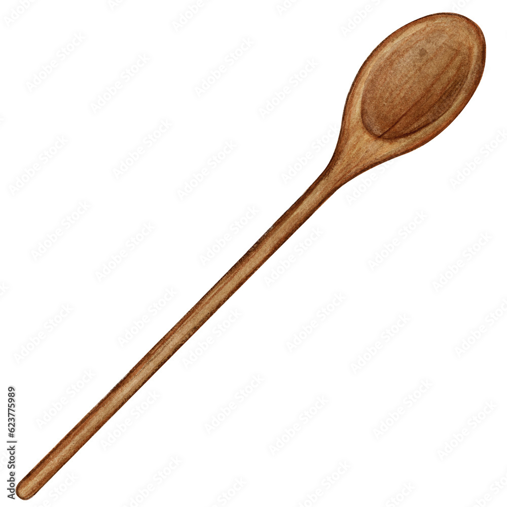 watercolor hand drawn kitchenware tools