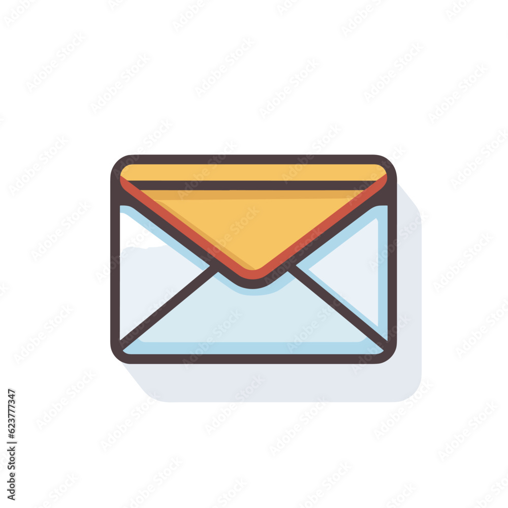 Vector of an envelope with a yellow envelope inside in a flat icon style Vector of an envelope with a yellow envelope inside in a flat icon style