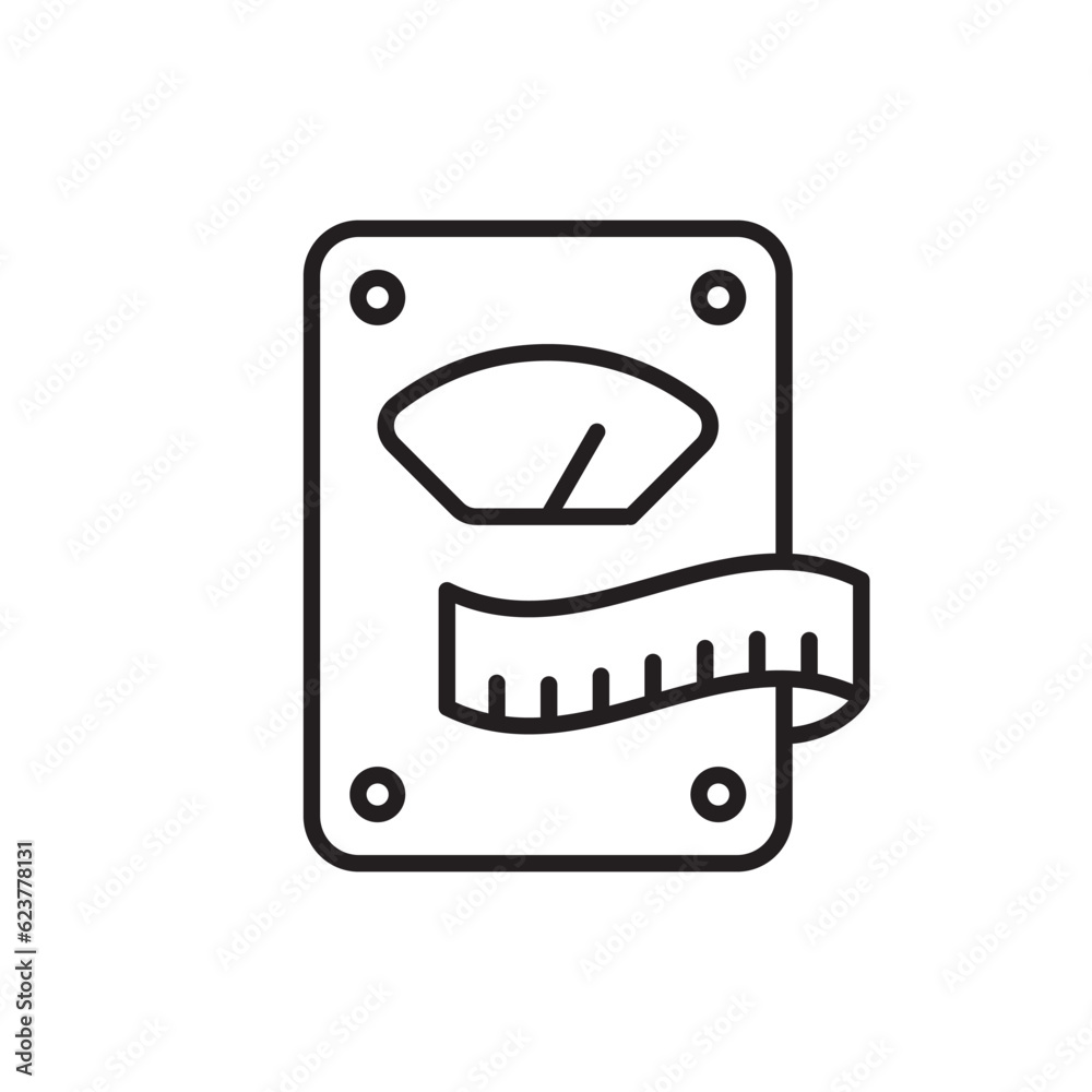 Scale weight vector icon. Scale weight flat sign design. Scale weight