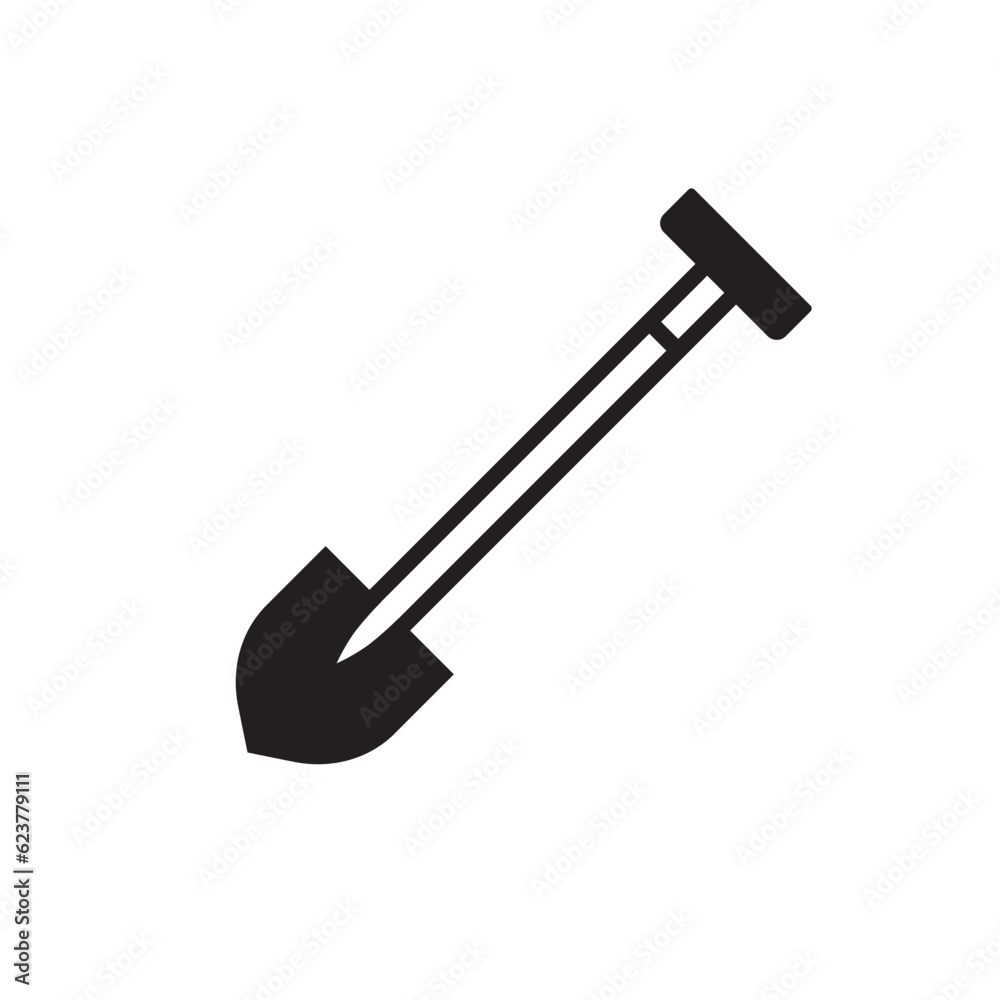 Shovel vector icon. Shovel flat sign design. Shovel symbol pictogram. UX UI icon