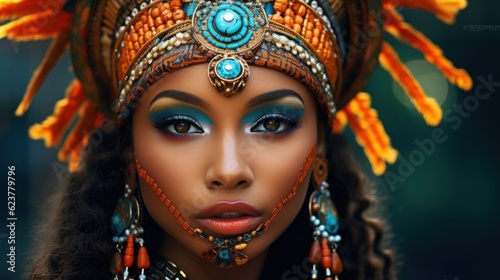Beautiful woman in unique and stand out cultures dress beauties fashion. 