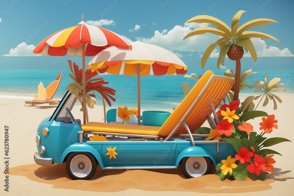 Free  realistic background for summer season