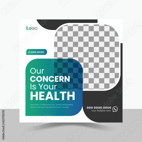 Medical, Hospital, Healthcare, Clinic Social Media Post Design.