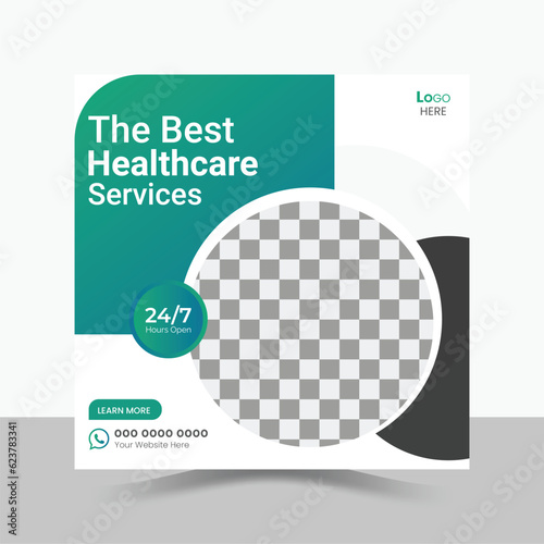 Medical, Hospital, Healthcare, Clinic Social Media Post Design.