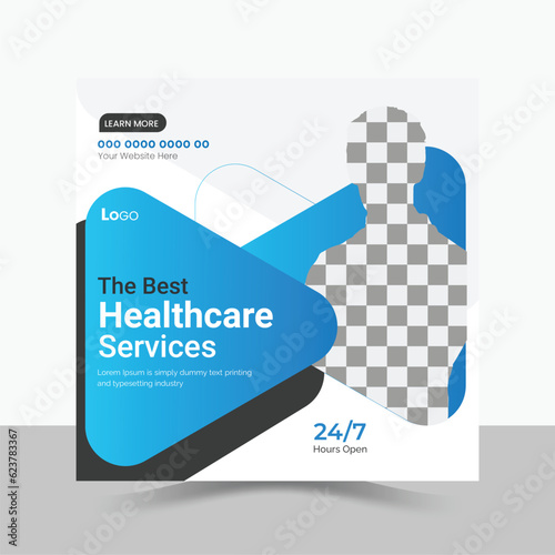 Medical, Hospital, Healthcare, Clinic Social Media Post Design.
