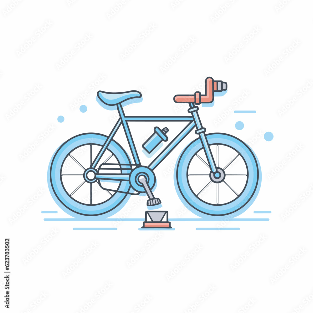 Fototapeta premium Vector of a red handlebar bicycle icon
