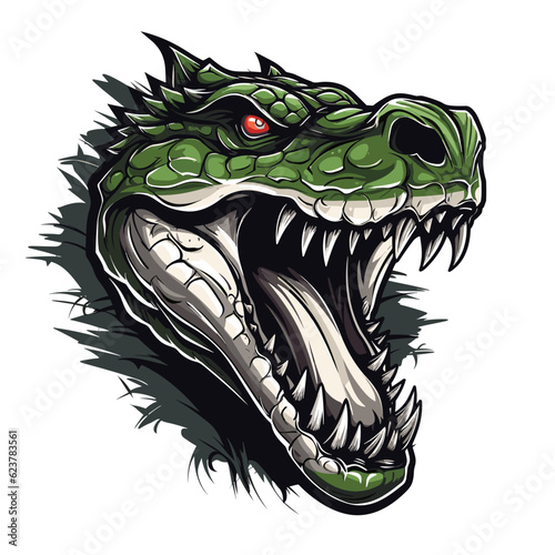 Esport vector logo crocodile, crocodile icon, crocodile head, vector, sticker