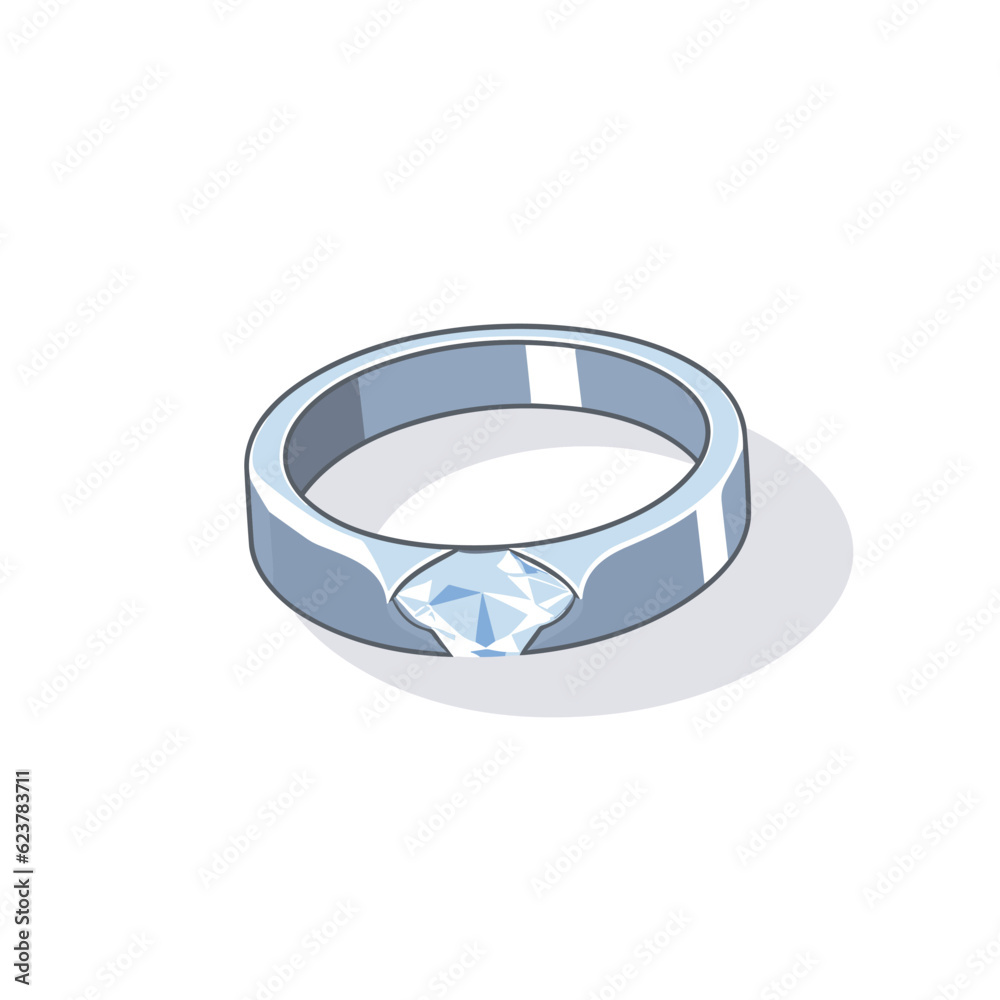 Vector of a diamond ring on a white background Vector of a diamond ring on a white background