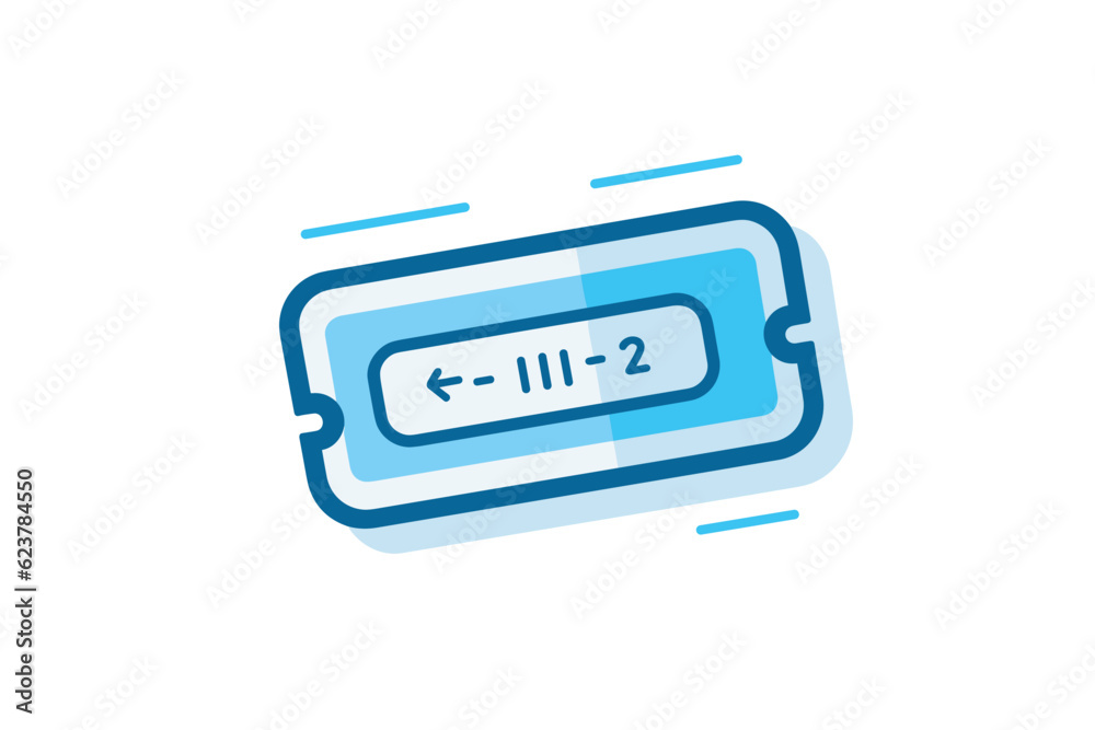 Vector of a flat icon of a blue and white battery Vector of a flat icon of a blue and white battery
