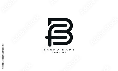 FB, BF, Abstract initial monogram letter alphabet logo design