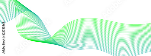 Transparent horizontal green wave on white background.  Abstract green wavy lines. Colorful vector background. Modern abstract green wave liquid lines background. Vector abstract graphic design.