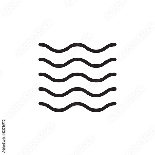 Wave vector icon. Waves flat sign design. Sea waves symbol pictogram. UX UI icon