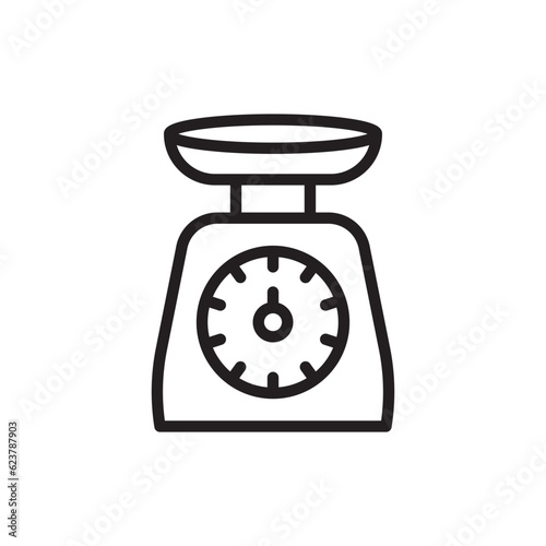 Weight scales vector icon. Kg flat sign design. Kilogram weight scale symbol pictogram. UX UI icon