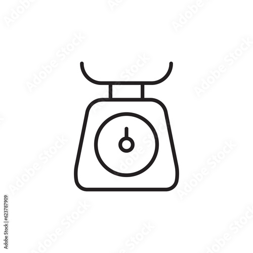 Weight scales vector icon. Kg flat sign design. Kilogram weight scale symbol pictogram. UX UI icon