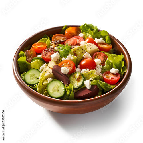 Generative AI Bowl of mixed salad Image - Ideal for Culinary Websites and Blogs