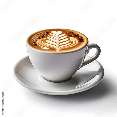 Artificially Generated Cup Of Cappuccino Image: Perfect for Culinary Blogs and Websites