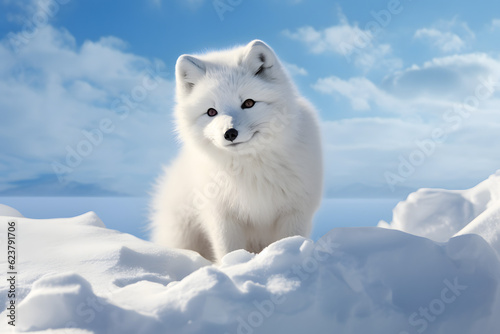 region wolf in the snow in polar regions