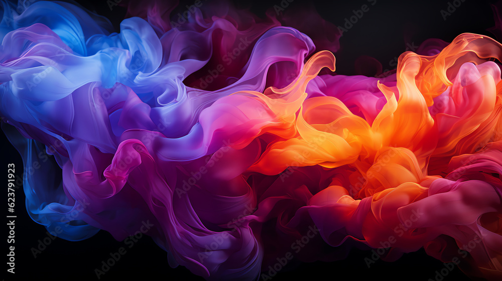 colorful smoke, AI generated colorful smoke, AI generated