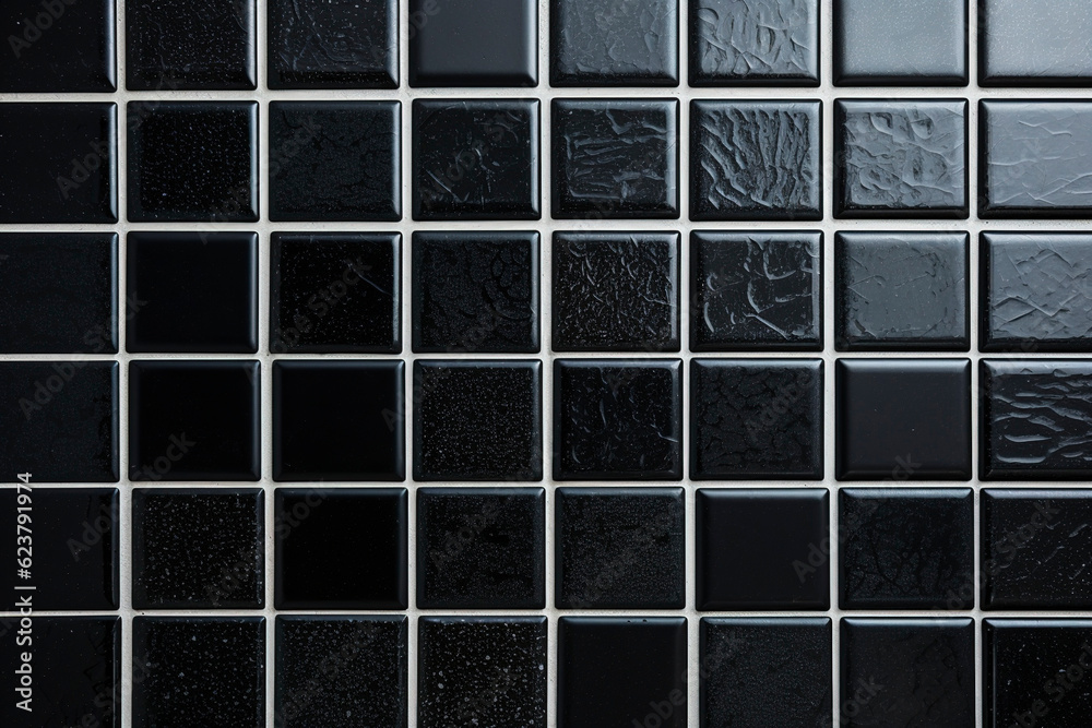 Black tile wall background bathroom floor texture. Black tile wall background bathroom floor texture.