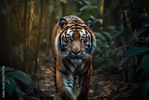 a tiger in the forest