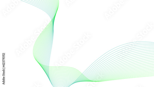 Transparent horizontal green wave on white background.  Abstract green wavy lines. Colorful vector background. Modern abstract green wave liquid lines background. Vector abstract graphic design.