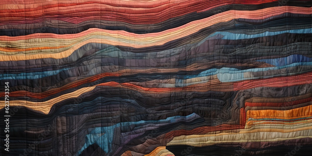 Naklejka premium AI Generated. AI Generative. Abstract geometric texture pattern backgound surface watercolor draw paint graphic art. Graphic Art