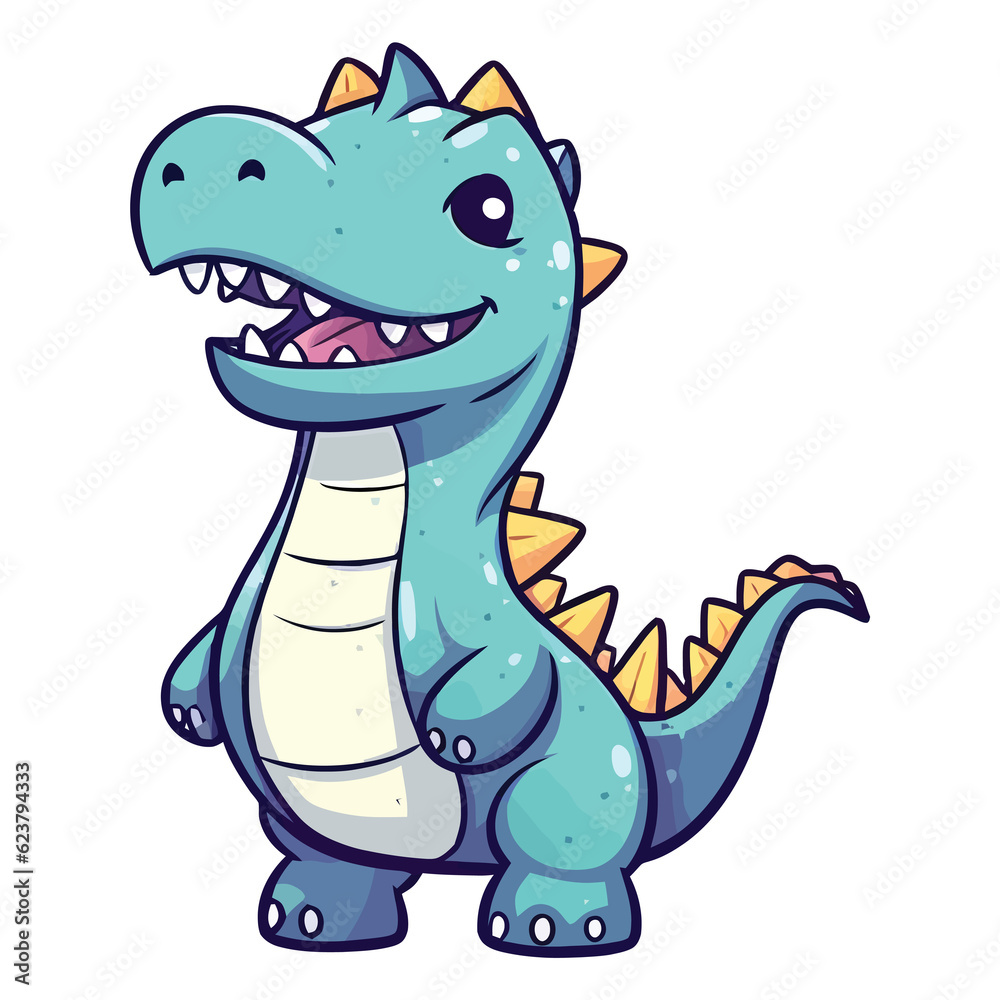 Fototapeta premium Cute Camarasaurus Dinosaur Illustration