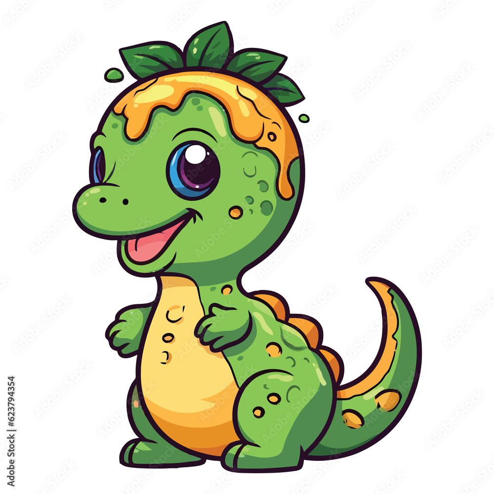 Fototapeta premium Cute Camarasaurus Dinosaur Illustration