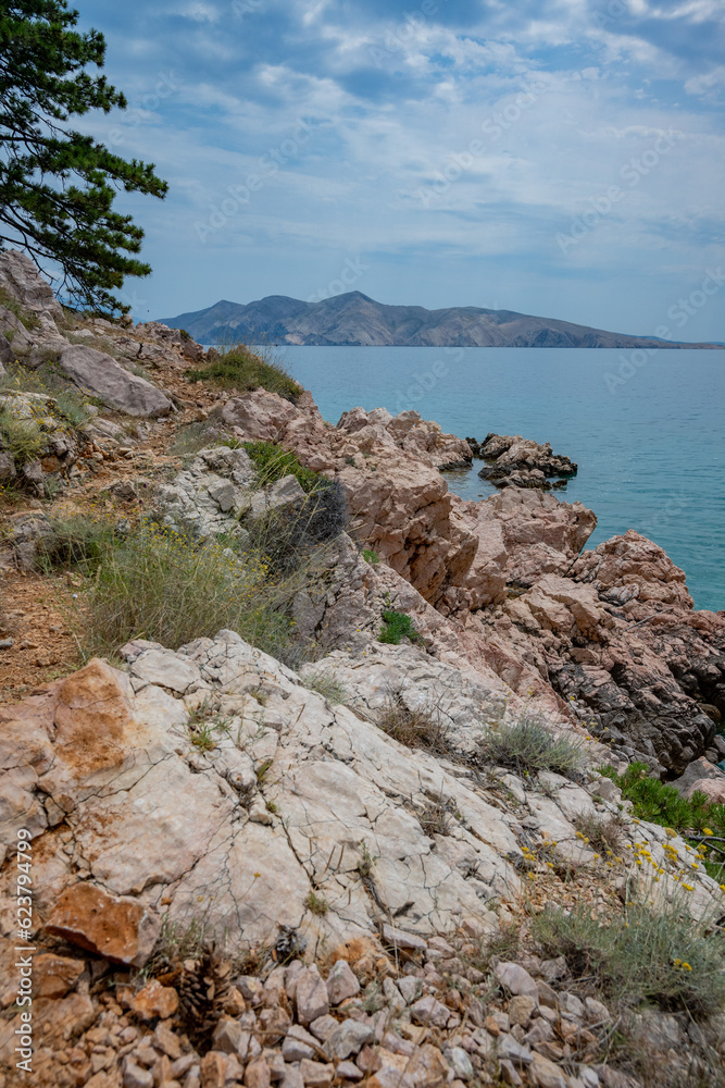 Fototapeta premium coast of the sea in the mountains