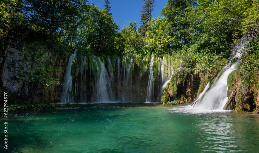beautiful view of plitvice lakes in Croatia