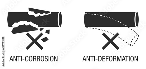 Anti-deformation, anti-corrosion metal icons photo
