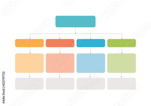 Infographic, Flowchart, Workflow, diagram, organization chart, vector illustration.