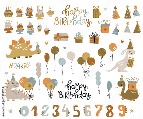 Happy birthday dino collection.