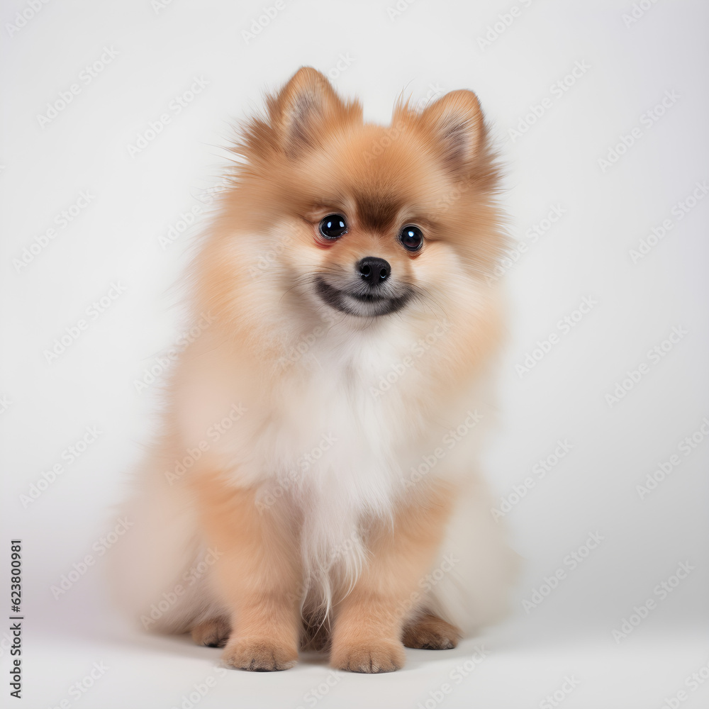 adorable fluffy Pomeranian puppy