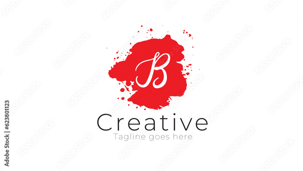 b letter logo , Water Colour logo ,b water Colour logo ,b company logo