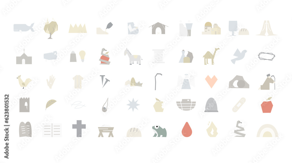 50 biblical icons set 50 biblical icons set