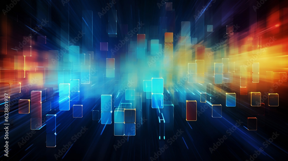 Obraz premium Bright technology abstract background telecommunication, Generative Ai