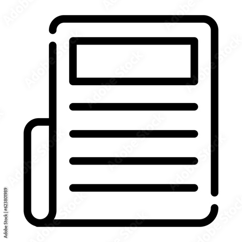 newspaper line icon
