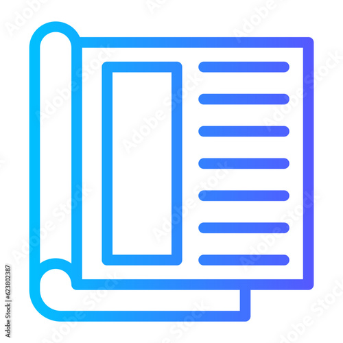 magazine gradient icon