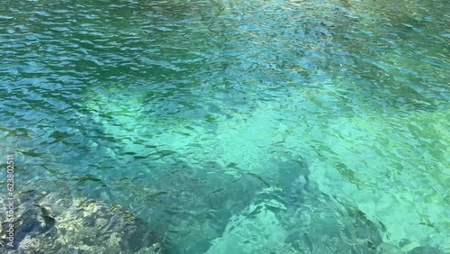 Blue turquoise sea water  photo