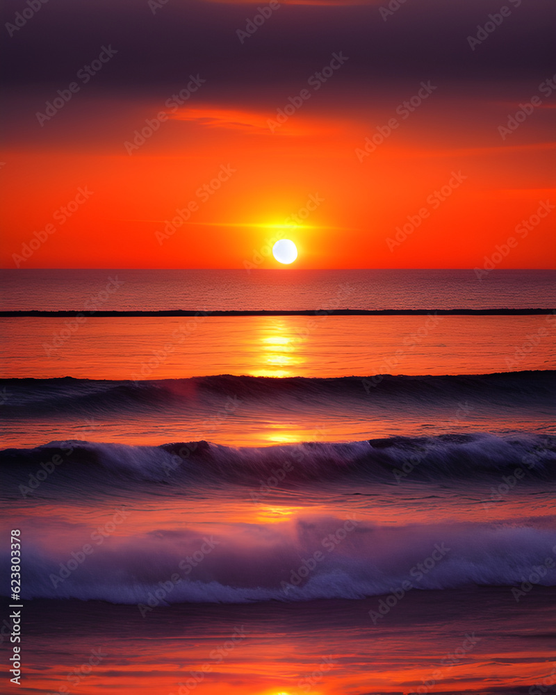 Fototapeta premium sunset over the sea