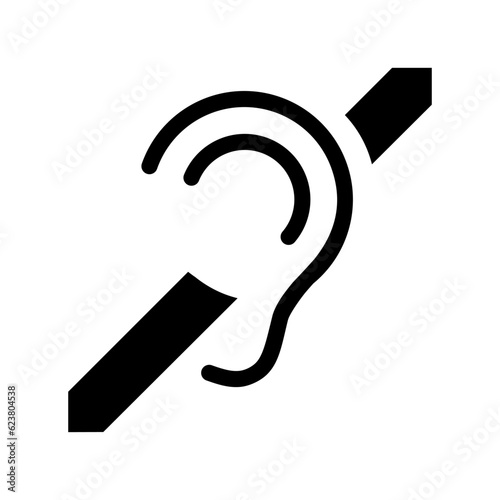ISO 7001 AC 007: Accessibility, hard of hearing icon,  Universal access icon, Deafness icon, hard of hearing icon,audible icon, deaf icon, ear icon, hearing icon, Web Application Icons, Accessibility 